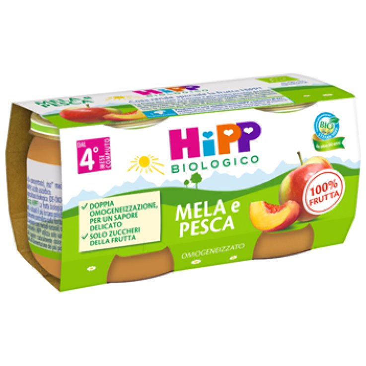 OMO HIPP Bio Mela/Pesca 2x80g OMO HIPP Bio Mela/Pesca 2x80g