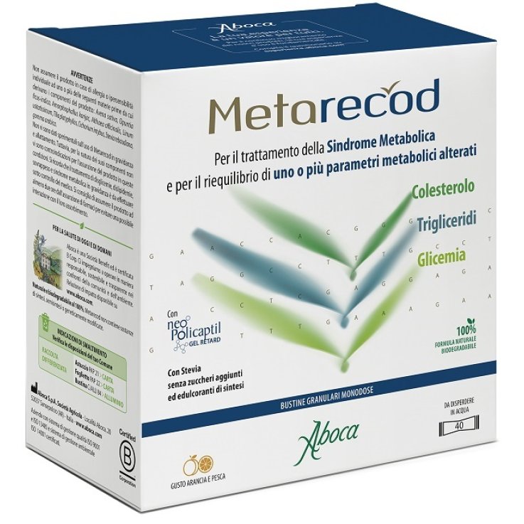 METARECOD 40 BUSTINE GRANULARI X 2,5G GUSTO ARANCIA E PESCA METARECOD 40 BUSTINE GRANULARI X 2,5G GUSTO ARANCIA E PESCA