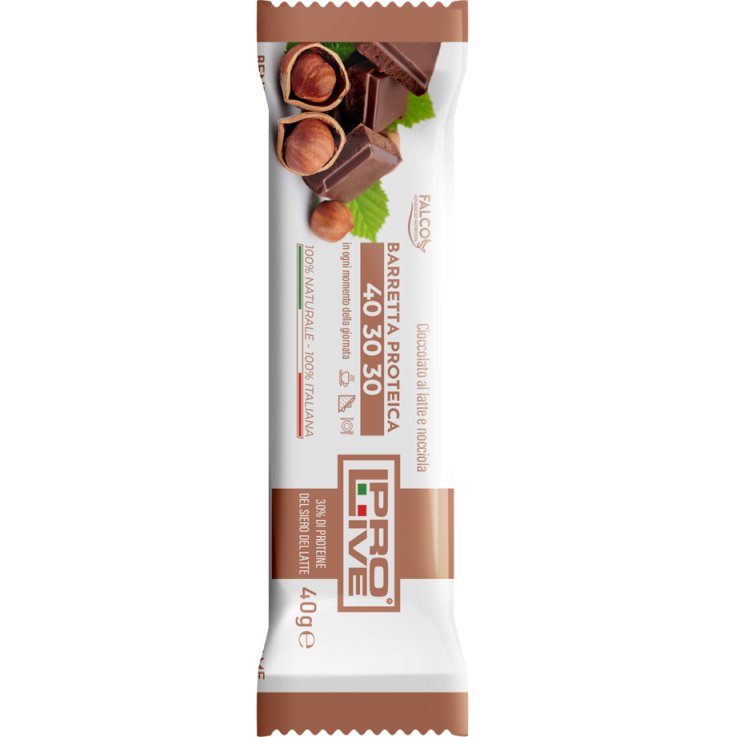 PROLIVE 40 30 30 BARRETTA PROTEICA CIOCCOLATO AL LATTE/NOCCIOLA 40 G