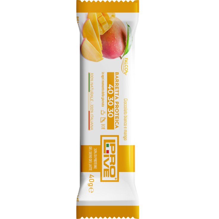 PROLIVE 40 30 30 BARRETTA PROTEICA CIOCCOLATO BIANCO/MANGO 40 G