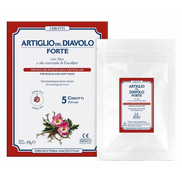 ARTIGLIO DEL DIAVOLO FORTE CEROTTO 5 PEZZI ARTIGLIO DEL DIAVOLO FORTE CEROTTO 5 PEZZI