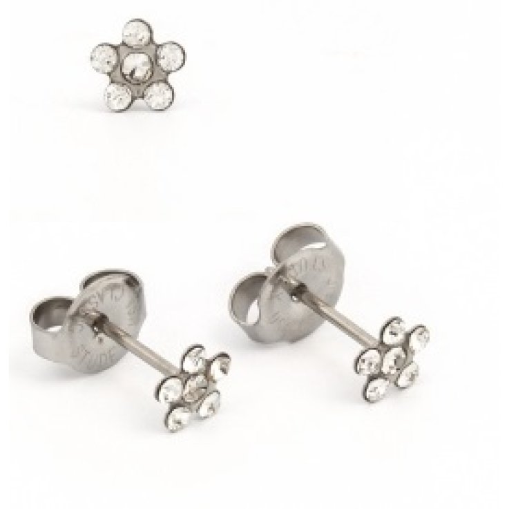 DAISY WITH APRIL CRYSTAL SURGICAL STEEL DAISY WITH APRIL CRYSTAL SURGICAL STEEL