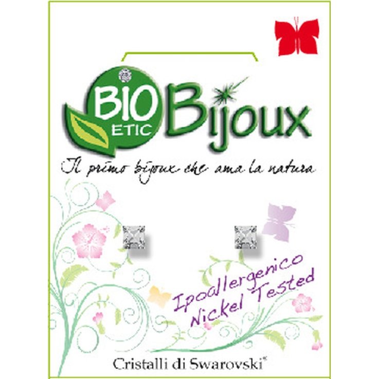 ORECCHINO CARRE' 3MM CRYSTAL ORECCHINO CARRE' 3MM CRYSTAL