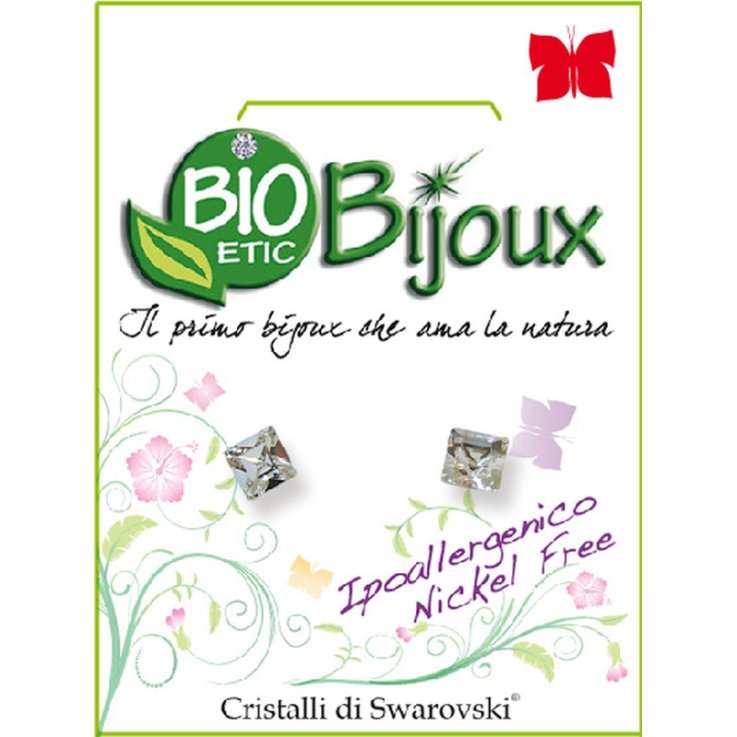 ORECCHINO CARRE' 4MM CRYSTAL ORECCHINO CARRE' 4MM CRYSTAL