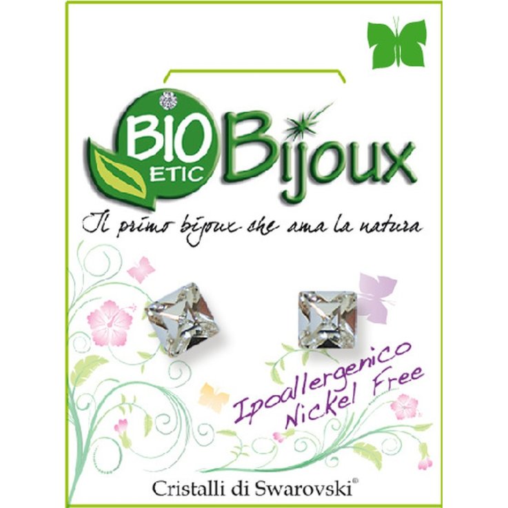 ORECCHINO CARRE' 6MM CRYSTAL ORECCHINO CARRE' 6MM CRYSTAL