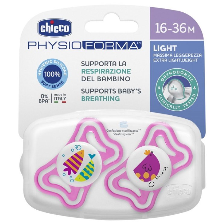 CHICCO SUCCHIETTO LIGHT GIRL SILICONE 16-36 MESI 2 PEZZI
