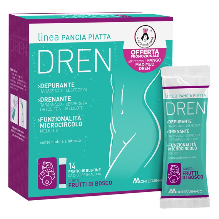 PANCIA PIATTA DREN FRUTTI DI BOSCO 14 BUSTINE STICK PACK + FANGO ATTIVO CELLULITE 100 ML OMAGGIO PANCIA PIATTA DREN FRUTTI DI BOSCO 14 BUSTINE STICK PACK + FANGO ATTIVO CELLULITE 100 ML OMAGGIO