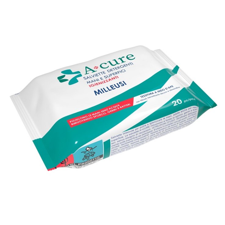 A+CURE SALVIETTE DETERGENTI e IGIENIZZANTI MILLEUSI 20 PEZZI A+CURE SALVIETTE DETERGENTI e IGIENIZZANTI MILLEUSI 20 PEZZI