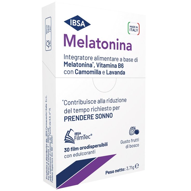 MELATONINA IBSA 30 FILM ORALI MELATONINA IBSA 30 FILM ORALI