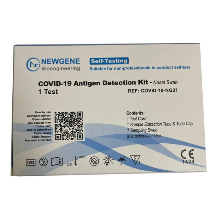 TEST ANTIGENICO RAPIDO COVID-19 NEWGENE AUTODIAGNOSTICO DETERMINAZIONE QUALITATIVA ANTIGENI SARS-COV-2 IN TAMPONI NASALIMEDIANTE IMMUNOCROMATOGRAFIA
