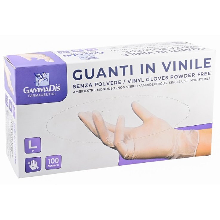 GAMMADIS Guanti Vinile L 100pz GAMMADIS Guanti Vinile L 100pz