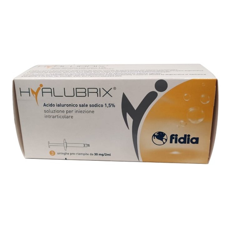 SIRINGA INTRA-ARTICOLARE HYALUBRIX ACIDO IALURONICO 1,5% 30MG 2 ML 3 PEZZI NO ETO