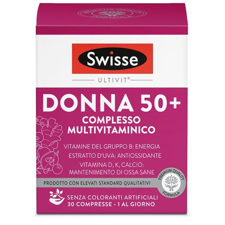 SWISSE MULTIVITAMINICO DONNA 50+ 30 COMPRESSE SWISSE MULTIVITAMINICO DONNA 50+ 30 COMPRESSE
