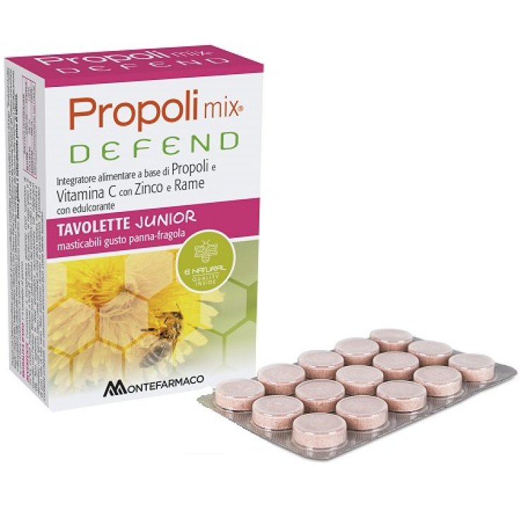 PROPOLI MIX DEFEND JUNIOR 48 TAVOLETTE MASTICABILI PROPOLI MIX DEFEND JUNIOR 48 TAVOLETTE MASTICABILI