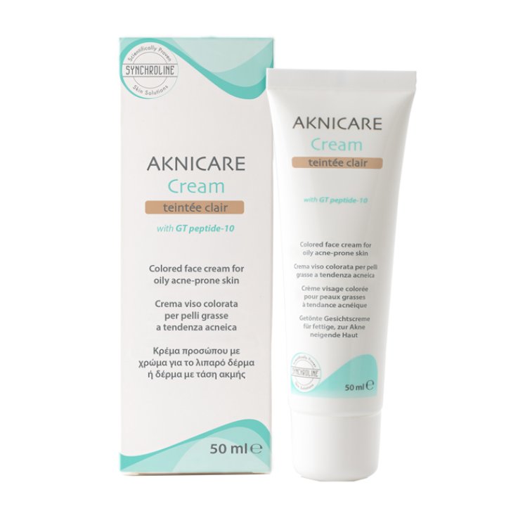 CREMA TRATTANTE COLORATA PER PELLE ACNEICA AKNICARE CREAM TEINTEE CLAIR TUBETTO 50 ML CREMA TRATTANTE COLORATA PER PELLE ACNEICA AKNICARE CREAM TEINTEE CLAIR TUBETTO 50 ML
