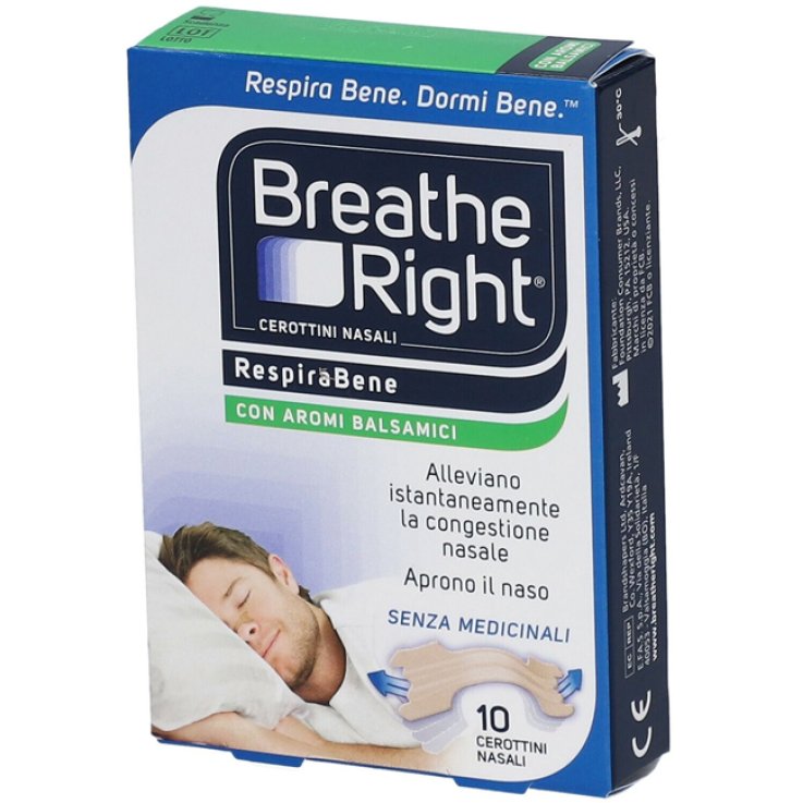 CEROTTI NASALI BREATHE RIGHT BALSAMICI 10 PEZZI CEROTTI NASALI BREATHE RIGHT BALSAMICI 10 PEZZI