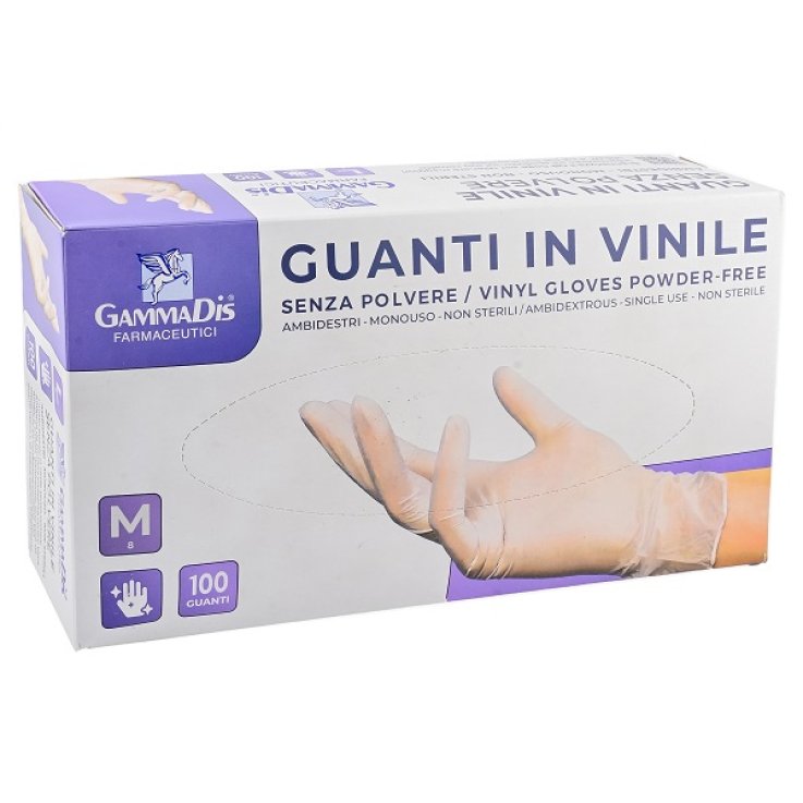 GAMMADIS Guanti Vinile M 100pz GAMMADIS Guanti Vinile M 100pz