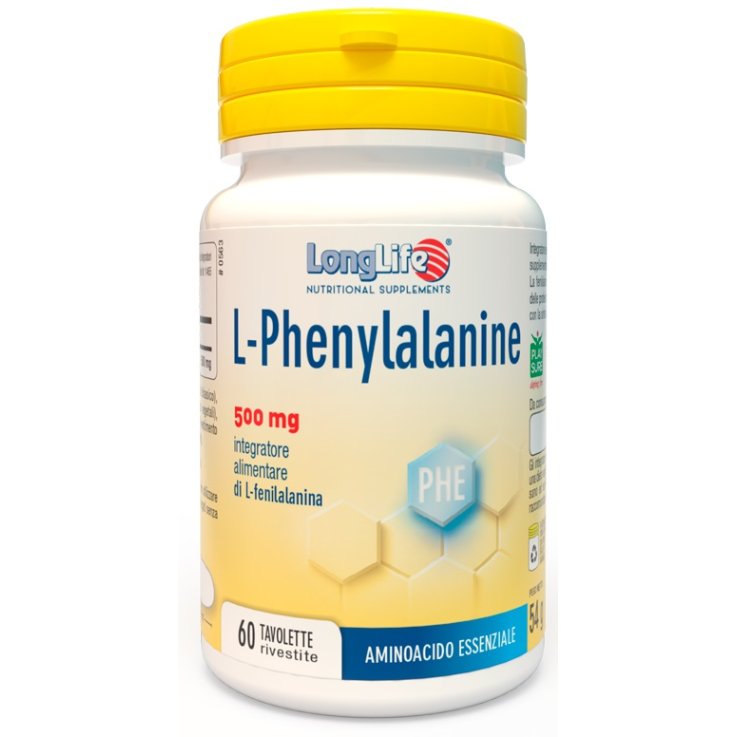LONGLIFE L-PHENYLALANINE 500 MG 60 TAVOLETTE RIVESTITE DA 900 MG LONGLIFE L-PHENYLALANINE 500 MG 60 TAVOLETTE RIVESTITE DA 900 MG