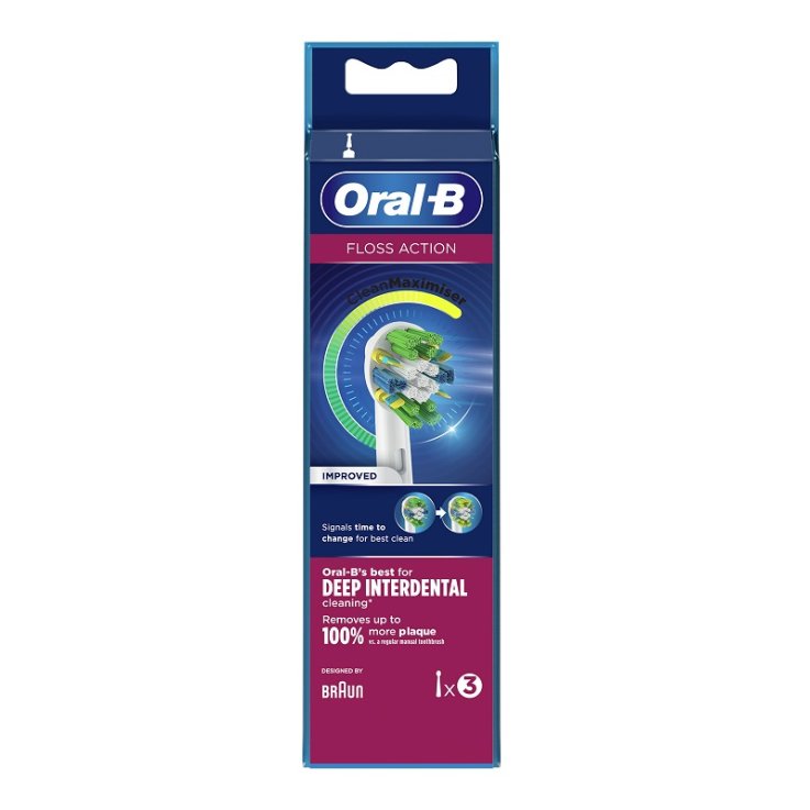 ORALB FLOSS ACTION EB25 TESTINA PER SPAZZOLINO ELETTRICO 3 PEZZI