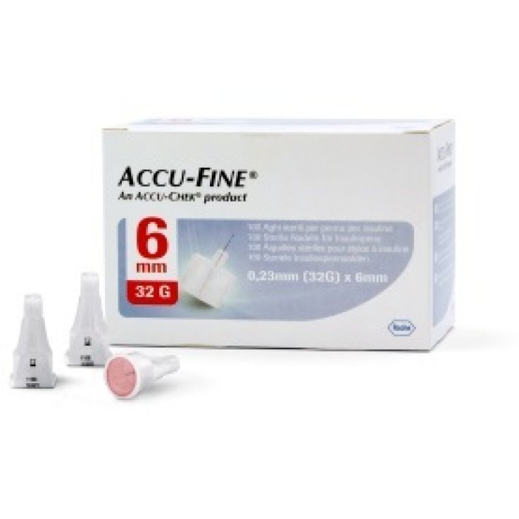 ACCUFINE Ago per insulina 32g 6mm 100pz ACCUFINE Ago per insulina 32g 6mm 100pz