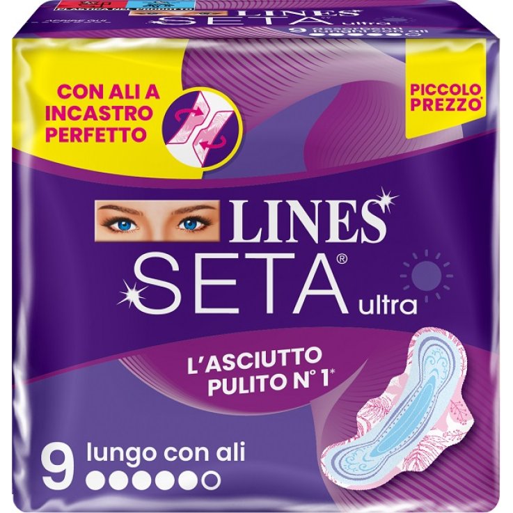 LINES SETA Ultra Lungo+Ali 9pz LINES SETA Ultra Lungo+Ali 9pz