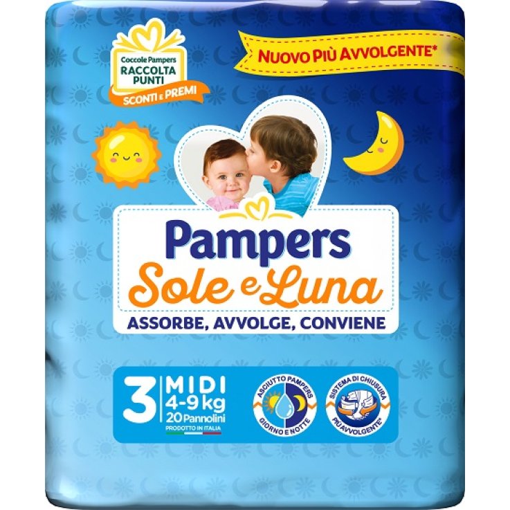 PAMPERS SOLE LUNA MIDIDI 20 PEZZI PAMPERS SOLE LUNA MIDIDI 20 PEZZI