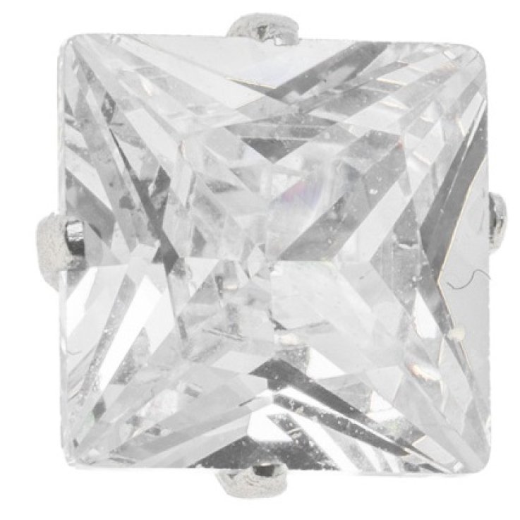 ORECCHINO ZIRCONE QUAD BIANCO 6 ORECCHINO ZIRCONE QUAD BIANCO 6