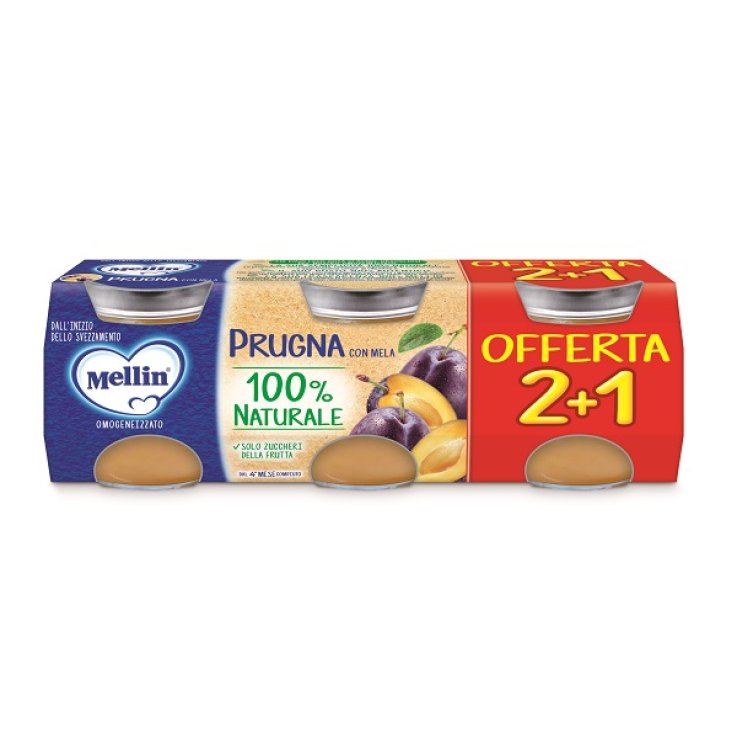 MELLIN OMOGENEIZZATO PRUGNA 3 PEZZI DA 100 G MELLIN OMOGENEIZZATO PRUGNA 3 PEZZI DA 100 G