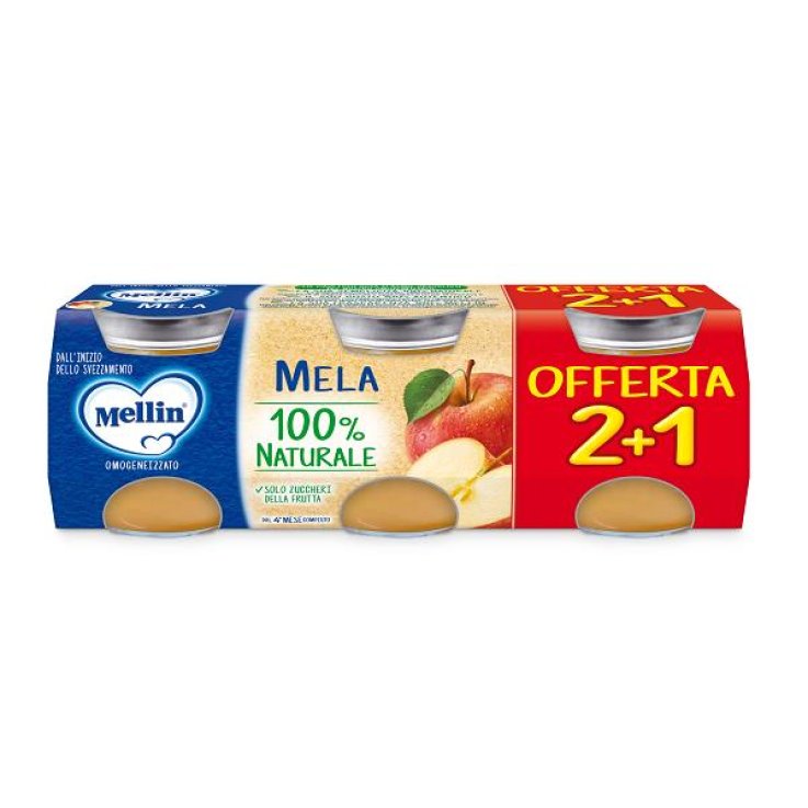 MELLIN OMOGENEIZZATO MELA 3PZ DA 100 G MELLIN OMOGENEIZZATO MELA 3PZ DA 100 G