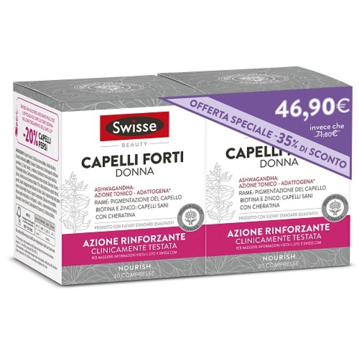 SWISSE CAPELLI FORTI DONNA BIPACK 30+30 COMPRESSE SWISSE CAPELLI FORTI DONNA BIPACK 30+30 COMPRESSE