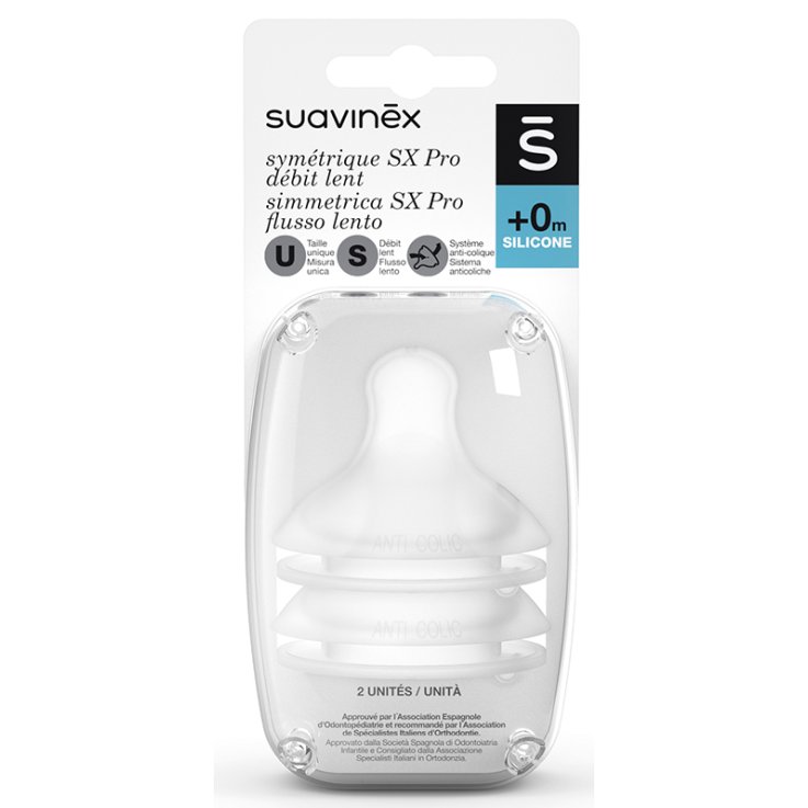 SUAVINEX SX PRO TETTARELLA IN SILICONE FISIOLOGICA PER BIBERON S 2 PEZZI SUAVINEX SX PRO TETTARELLA IN SILICONE FISIOLOGICA PER BIBERON S 2 PEZZI