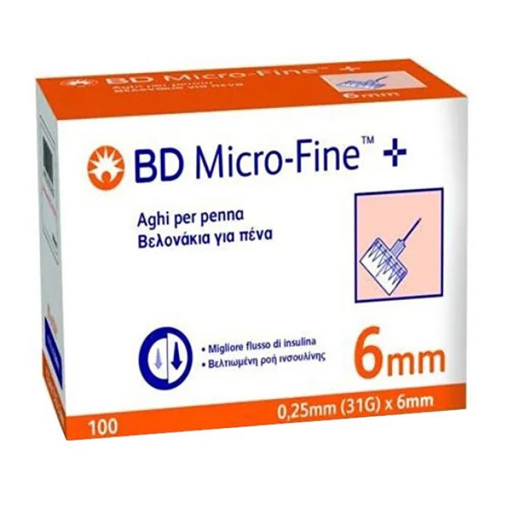 BD MICROFINE 100 Aghi 31g 6mm BD MICROFINE 100 Aghi 31g 6mm