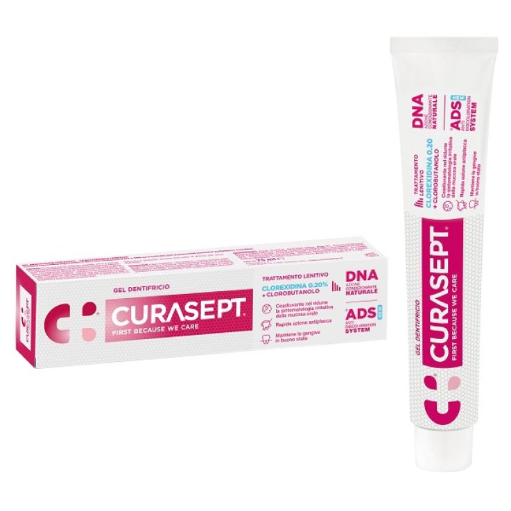 CURASEPT GEL DENTIFRICIO ADS DNA TRATTAMENTO LENITIVO 75 ML CURASEPT GEL DENTIFRICIO ADS DNA TRATTAMENTO LENITIVO 75 ML