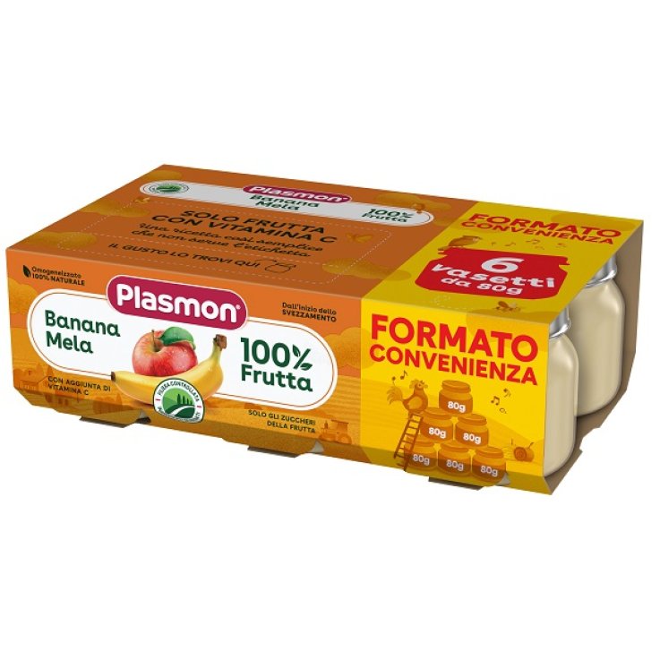 PLASMON OMOGENEIZZATO BANANA MELA 6X80 G PLASMON OMOGENEIZZATO BANANA MELA 6X80 G