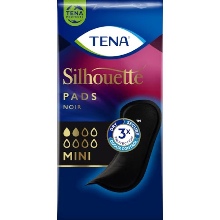 ASSORBENTE NERO INCONTINENZA LEGGERA TENA SILHOUETTE NOIR MINI 18 PEZZI ASSORBENTE NERO INCONTINENZA LEGGERA TENA SILHOUETTE NOIR MINI 18 PEZZI