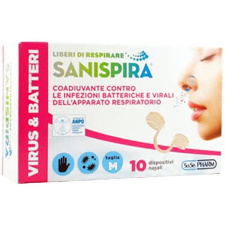SANISPIRA VISUR & BATTERI FILTRO NASALE MEDIUM 10 PEZZI SANISPIRA VISUR & BATTERI FILTRO NASALE MEDIUM 10 PEZZI