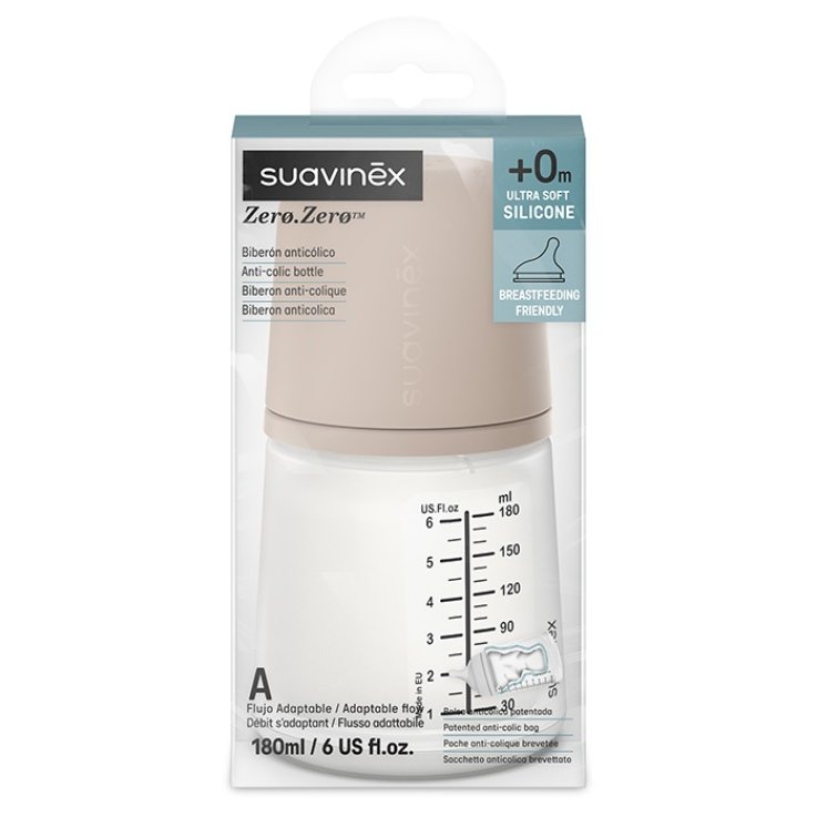 SUAVINEX ZERO ZERO BIBERON SILICONE SPECIALE ALLATTAMENTO DA180ML MEDIUM SUAVINEX ZERO ZERO BIBERON SILICONE SPECIALE ALLATTAMENTO DA180ML MEDIUM