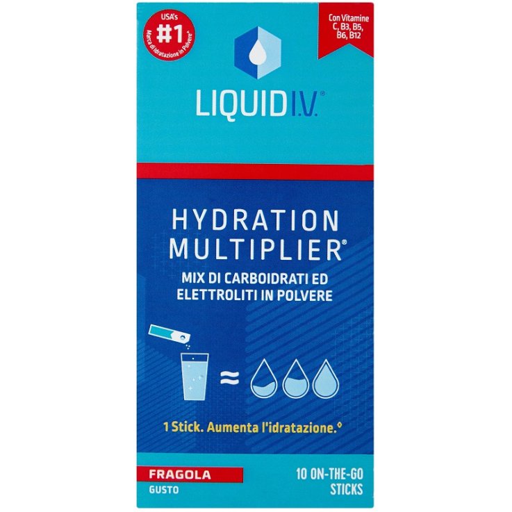 LIQUID IV HYDRATION MULTIPLIER FRAGOLA 10 STICK LIQUID IV HYDRATION MULTIPLIER FRAGOLA 10 STICK