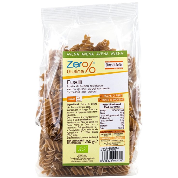 ZER%GLUT Pasta Avena Fusil.250 ZER%GLUT Pasta Avena Fusil.250