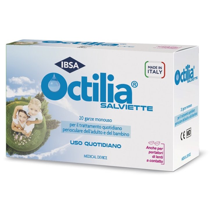 OCTILIA SALVIETTE PERIOCULARI 20 GARZE IN VISCOSA NON STERILI OCTILIA SALVIETTE PERIOCULARI 20 GARZE IN VISCOSA NON STERILI