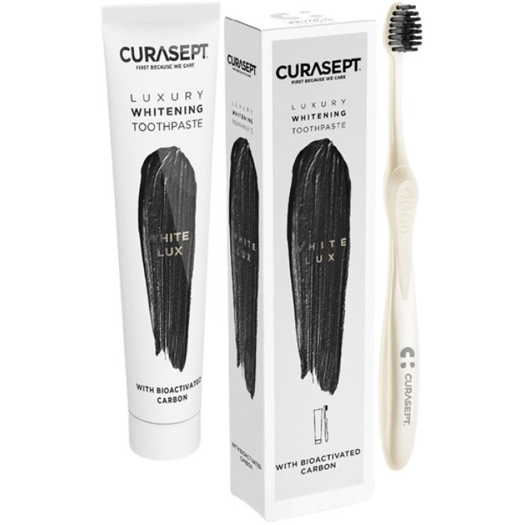 CURASEPT WHITE LUXURY WHITENING DENTIFRICIO 75 ML + SPAZZOLINO CURASEPT WHITE LUXURY WHITENING DENTIFRICIO 75 ML + SPAZZOLINO