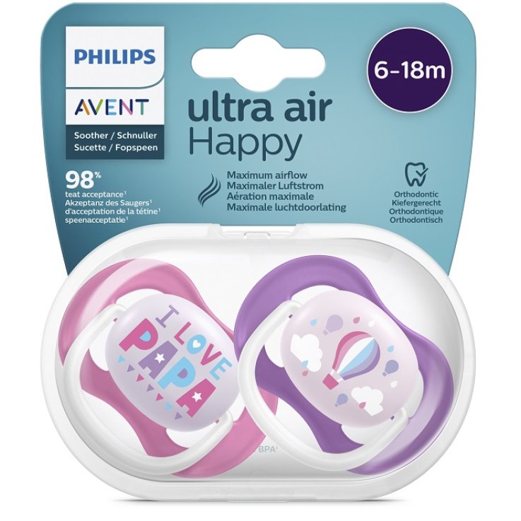 AVENT ULTRA AIR TETTARELLA ORTODONTICA PAPA/BALLOON 0/6 MESI2 PEZZI AVENT ULTRA AIR TETTARELLA ORTODONTICA PAPA/BALLOON 0/6 MESI2 PEZZI