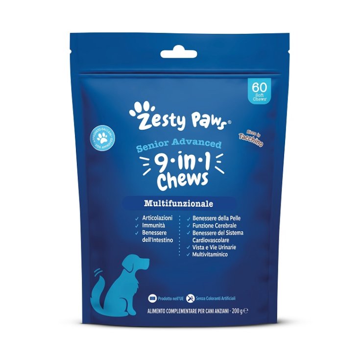ZESTY PAWS SENIOR ADVANCED 9 IN 1 60 CHEWS TURKEY ZESTY PAWS SENIOR ADVANCED 9 IN 1 60 CHEWS TURKEY