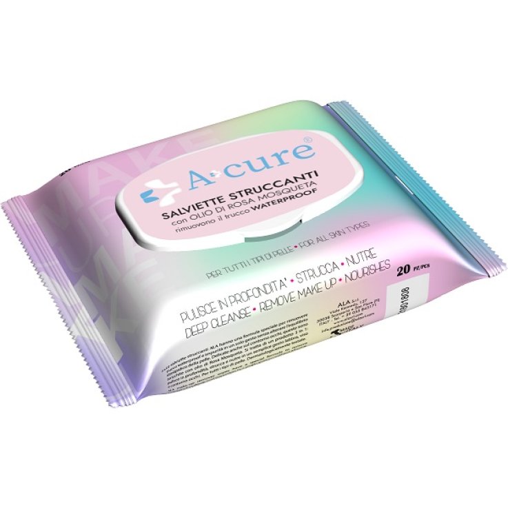 A+CURE 20 Salviette Struccanti Waterproof A+CURE 20 Salviette Struccanti Waterproof