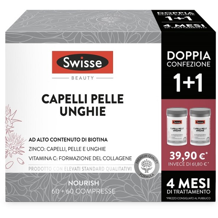 SWISSE CAPELLI PELLE & UNGHIE 60 COMPRESSE BIPACK SWISSE CAPELLI PELLE & UNGHIE 60 COMPRESSE BIPACK