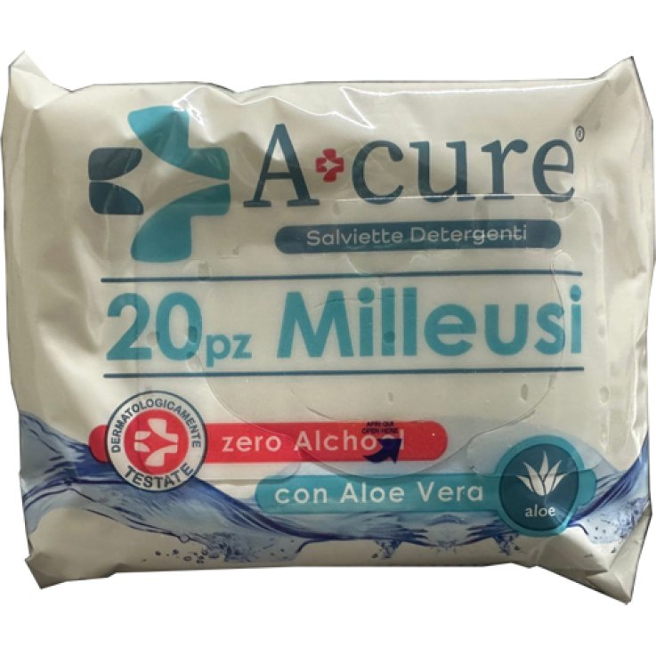 A+CURE 20 Salviette Milleusi Detergenti A+CURE 20 Salviette Milleusi Detergenti