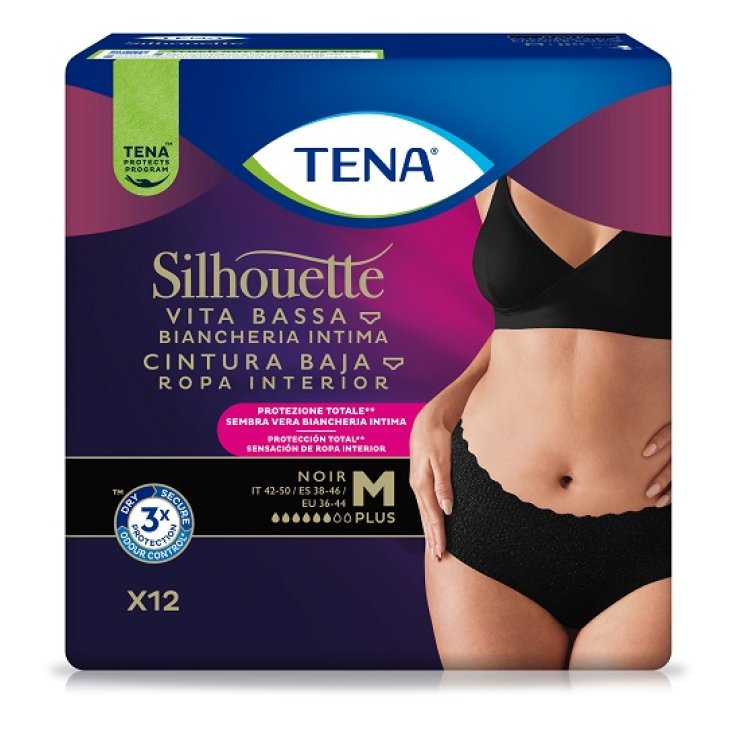 TENA SILHOUETTE Noir M VB 12pz TENA SILHOUETTE Noir M VB 12pz