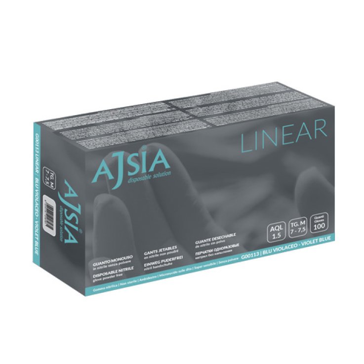 AJSIA Guanti NITRILE M 100pz AJSIA Guanti NITRILE M 100pz