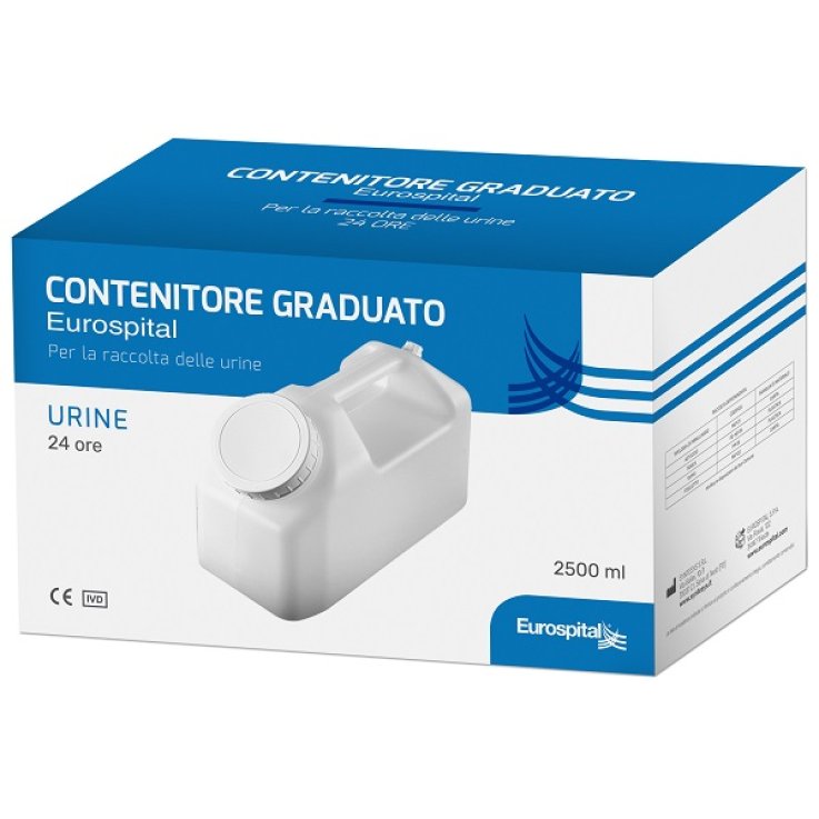TANICA RACCOLTA URINA 24 H 2500 ML IN ASTUCCIO EUROSPITAL TANICA RACCOLTA URINA 24 H 2500 ML IN ASTUCCIO EUROSPITAL