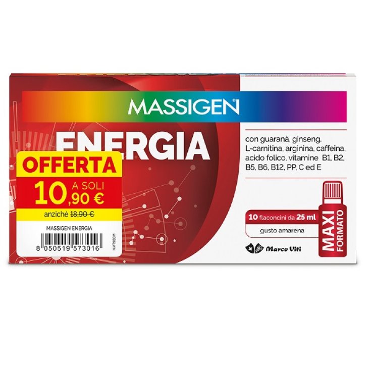 MASSIGEN ENERGIA 10 FLACONCINI DA 25 ML 10,90 E MASSIGEN ENERGIA 10 FLACONCINI DA 25 ML 10,90 E